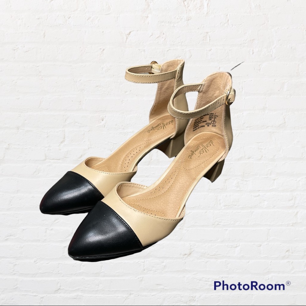 Deflex Comfort color block heels
